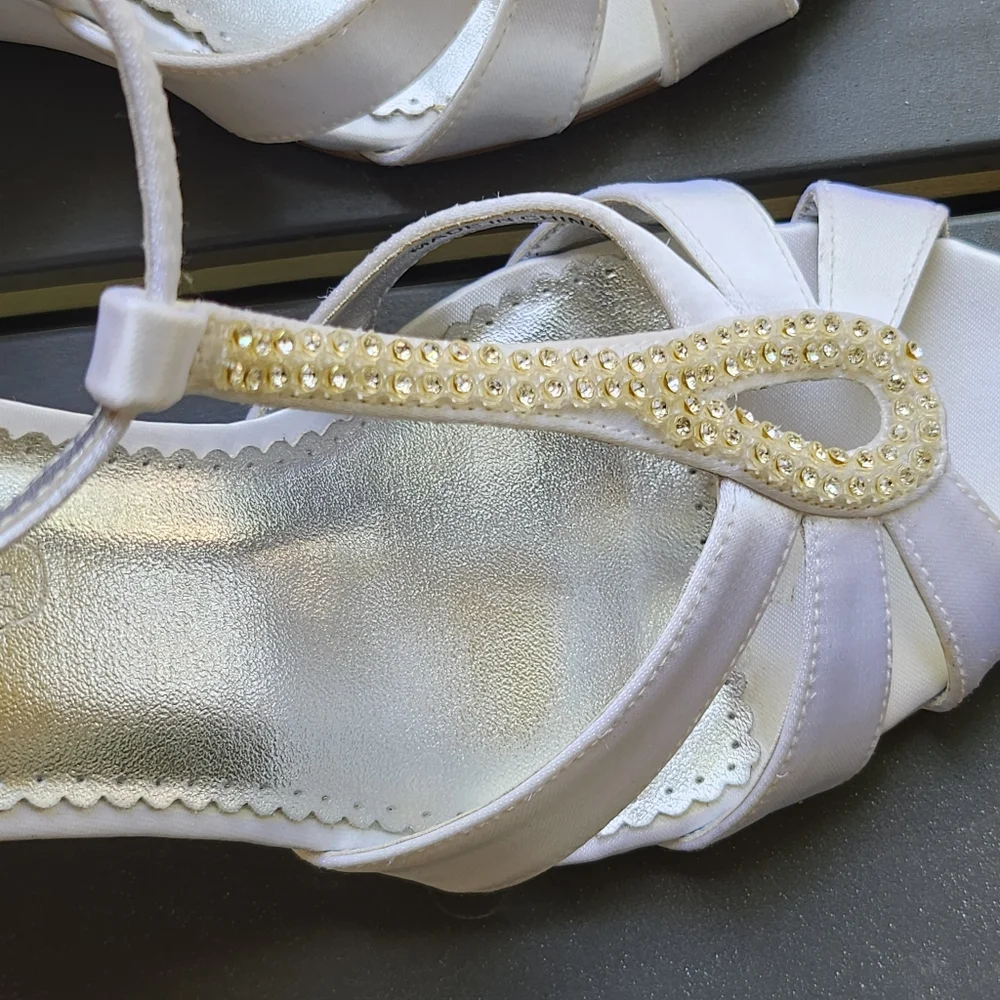 MIichelangelo White/Ivory Willow Wedges From David's Bridal